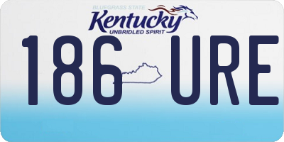KY license plate 186URE