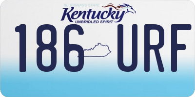KY license plate 186URF