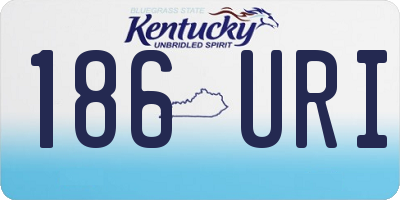 KY license plate 186URI