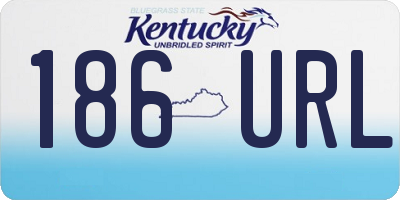 KY license plate 186URL