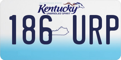KY license plate 186URP