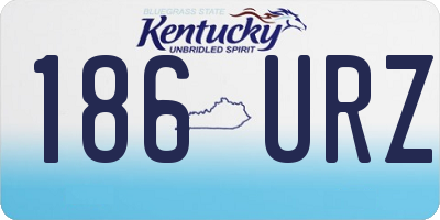 KY license plate 186URZ