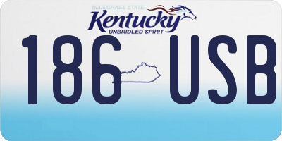 KY license plate 186USB