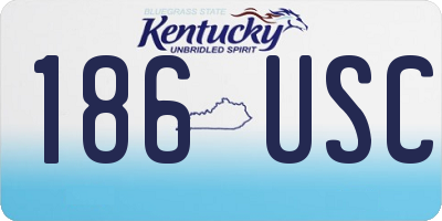 KY license plate 186USC