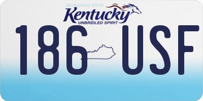KY license plate 186USF