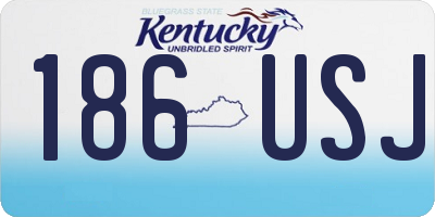 KY license plate 186USJ