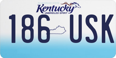 KY license plate 186USK