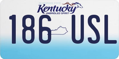 KY license plate 186USL