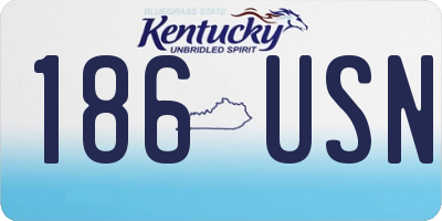 KY license plate 186USN