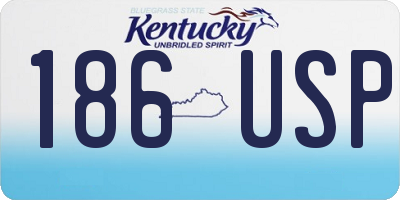KY license plate 186USP