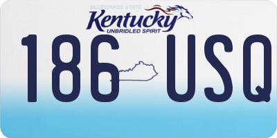 KY license plate 186USQ