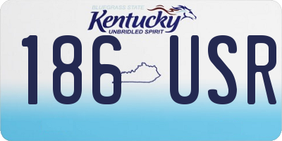 KY license plate 186USR