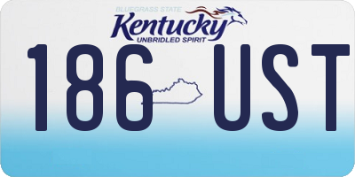 KY license plate 186UST