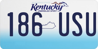 KY license plate 186USU