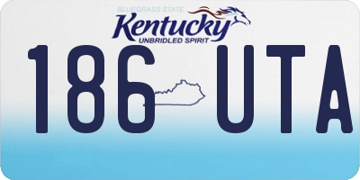 KY license plate 186UTA