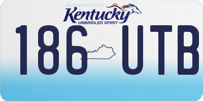 KY license plate 186UTB