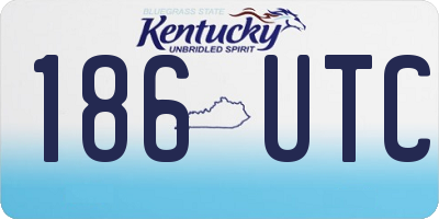 KY license plate 186UTC