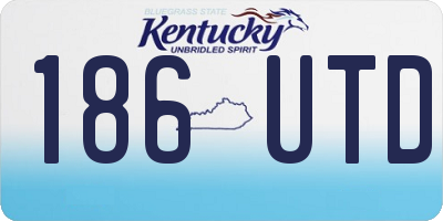 KY license plate 186UTD