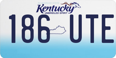 KY license plate 186UTE