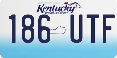 KY license plate 186UTF