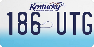 KY license plate 186UTG