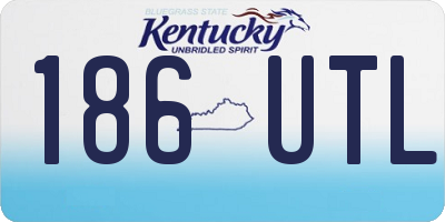 KY license plate 186UTL