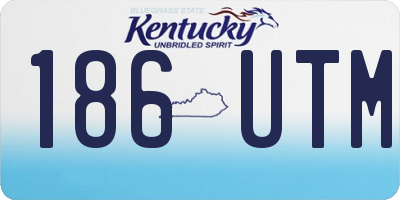 KY license plate 186UTM
