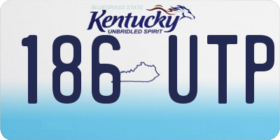 KY license plate 186UTP