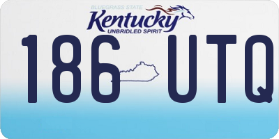 KY license plate 186UTQ