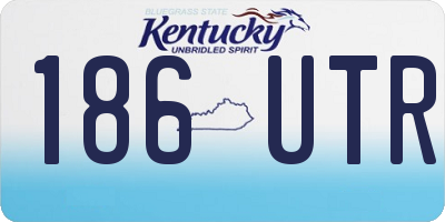 KY license plate 186UTR