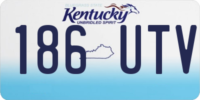 KY license plate 186UTV