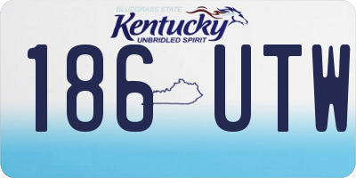KY license plate 186UTW