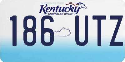 KY license plate 186UTZ