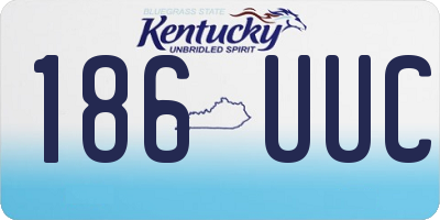 KY license plate 186UUC