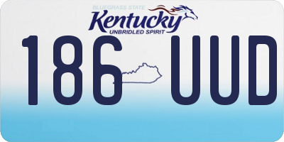 KY license plate 186UUD