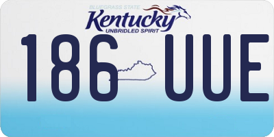 KY license plate 186UUE