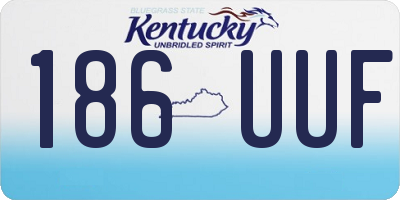 KY license plate 186UUF
