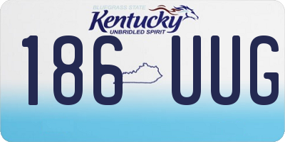 KY license plate 186UUG