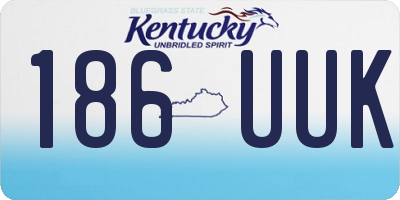 KY license plate 186UUK