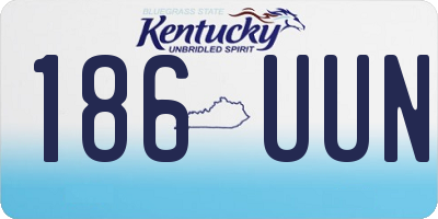 KY license plate 186UUN