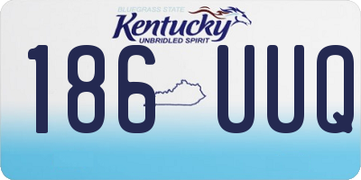 KY license plate 186UUQ