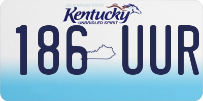 KY license plate 186UUR