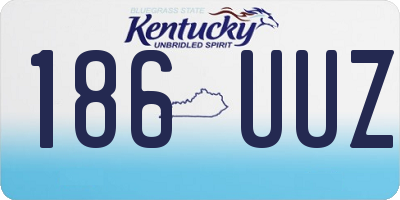 KY license plate 186UUZ