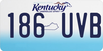 KY license plate 186UVB
