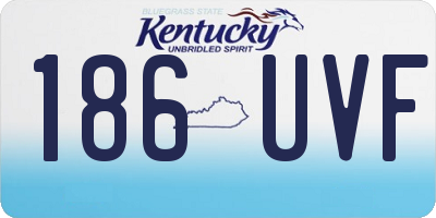 KY license plate 186UVF