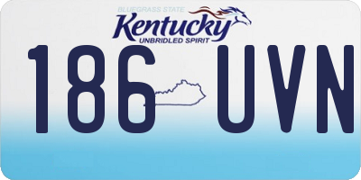 KY license plate 186UVN