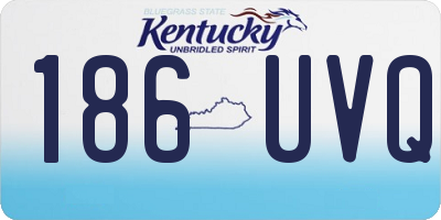 KY license plate 186UVQ