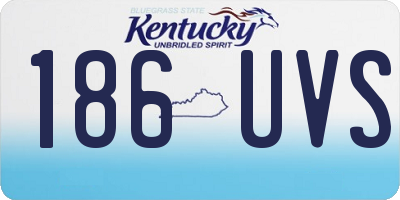 KY license plate 186UVS