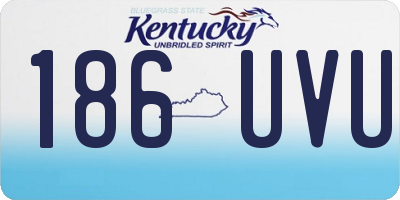 KY license plate 186UVU