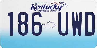 KY license plate 186UWD